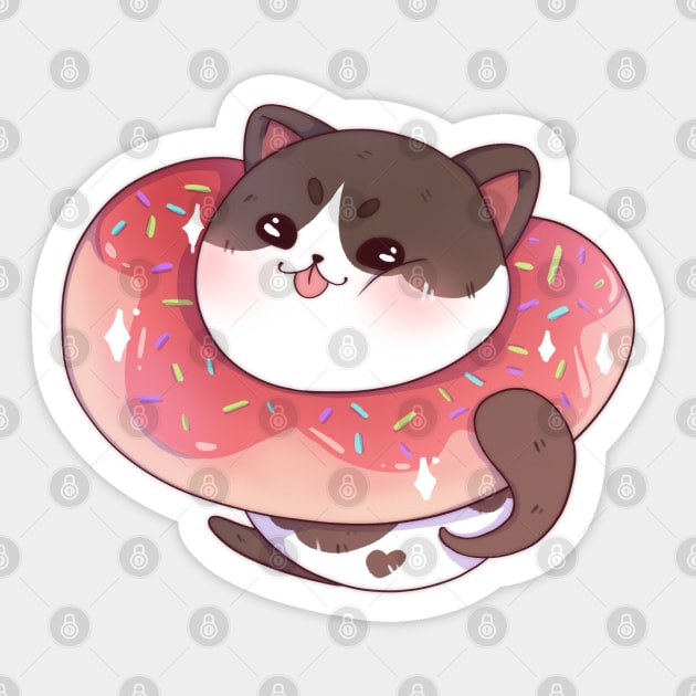 Donut cat Sticker by Itsacuteart